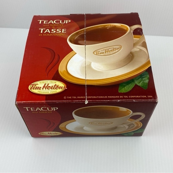 Tim Hortons Tea Cup and Saucer with Original Box Collectors 2006 - 8 ounce mug - Picture 7 of 12